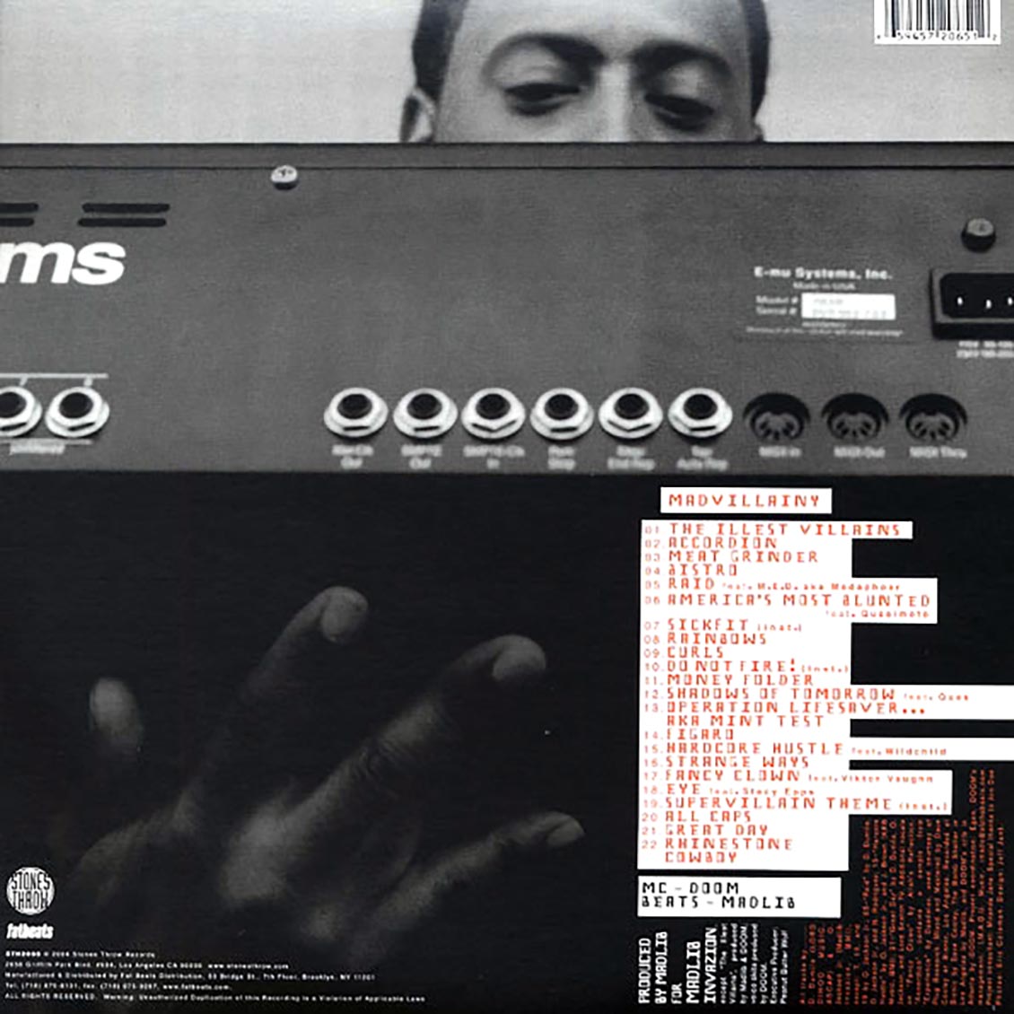 Madvillain – Madvillainy back cover