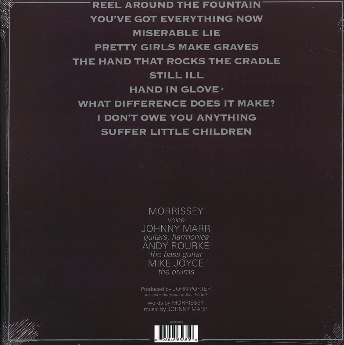 The Smiths – The Smiths back cover