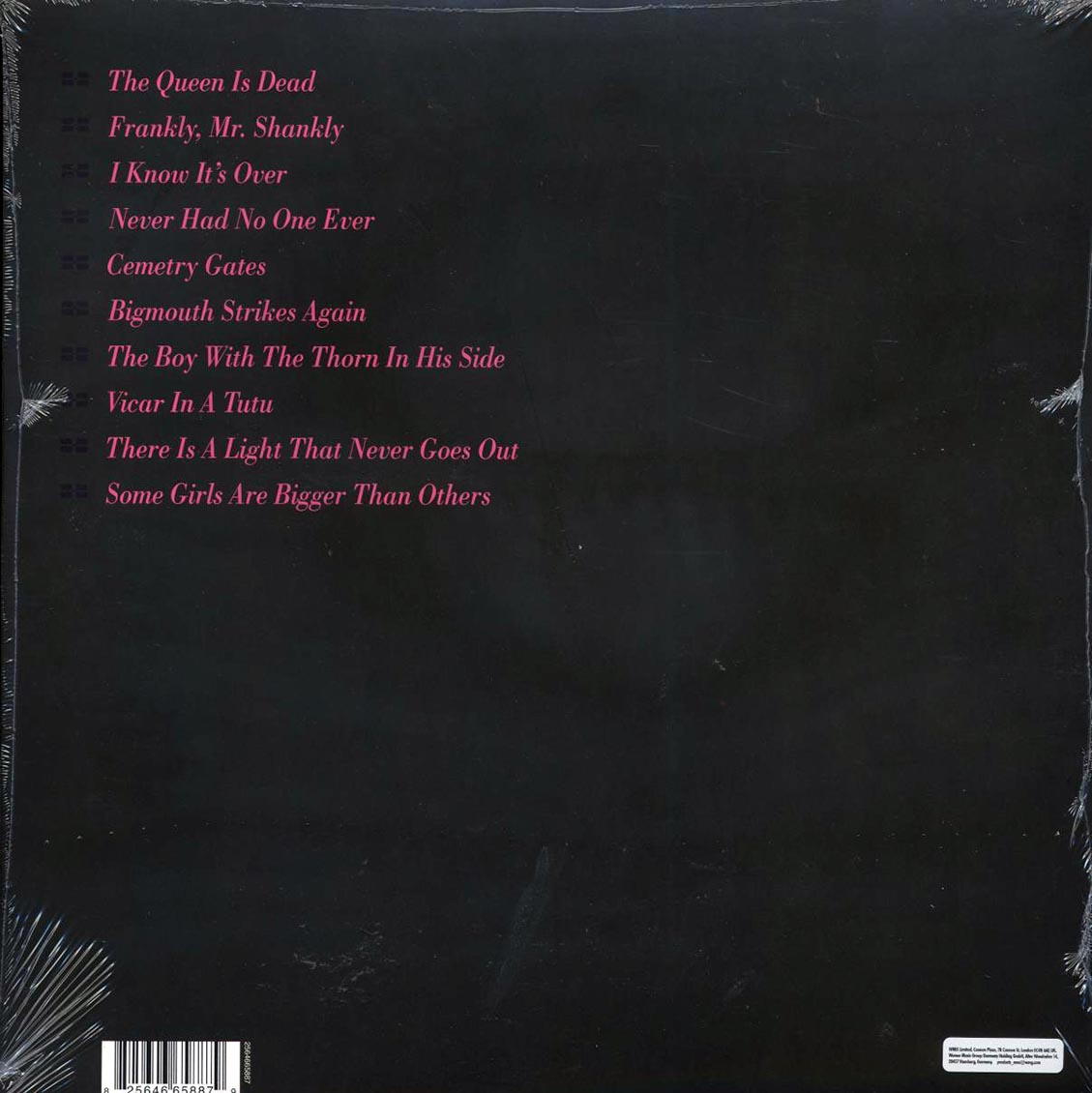 The Smiths – The Queen Is Dead back cover