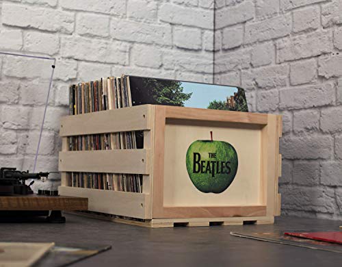Crosley AC1004A-NA Record Storage Crate Holds up to 75 Albums, Natural - Awesomesince84