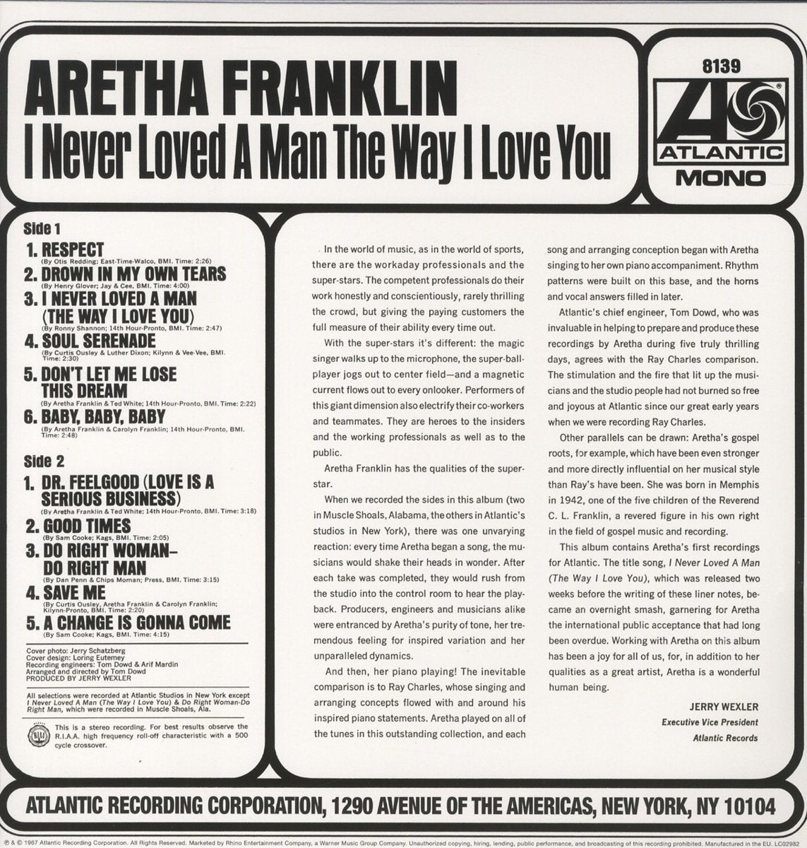 Aretha Franklin – I Never Loved A Man The Way I Love You