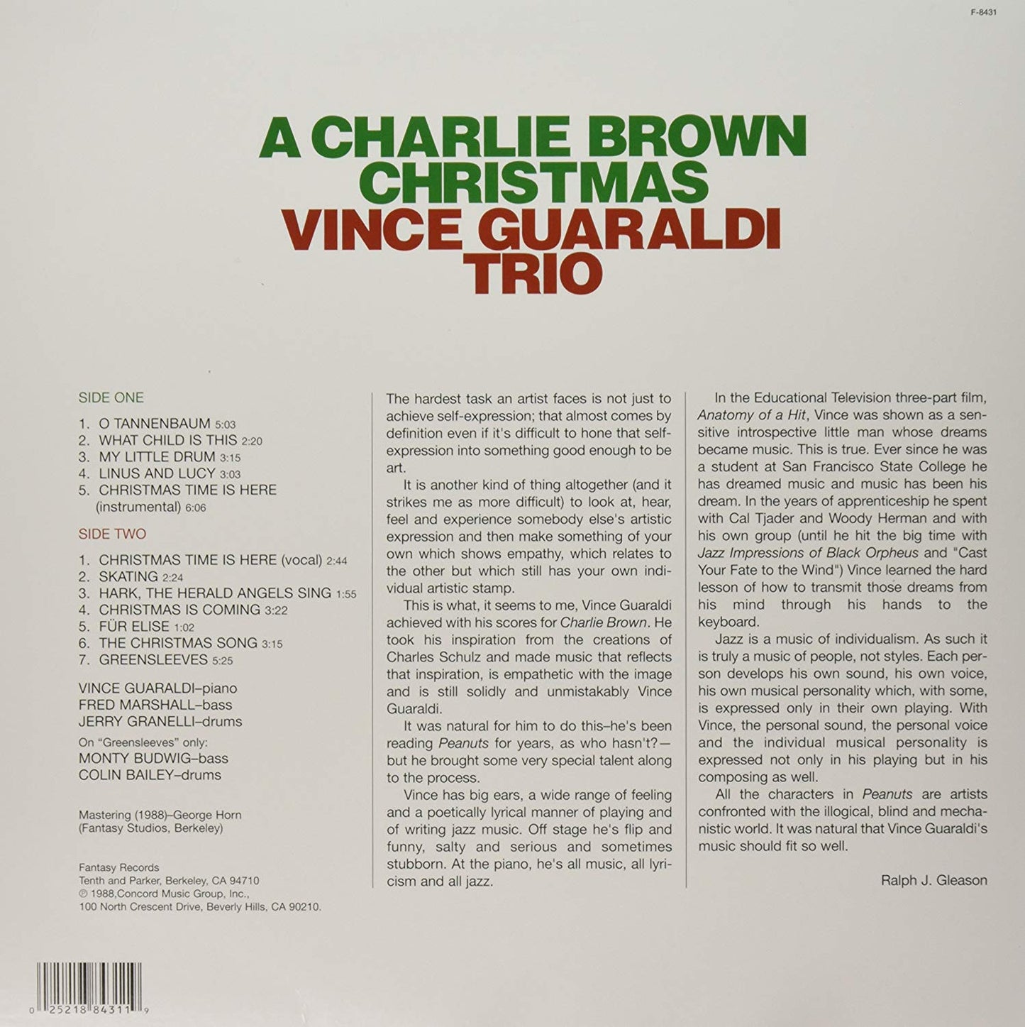 Vince Guaraldi – A Charlie Brown Christmas