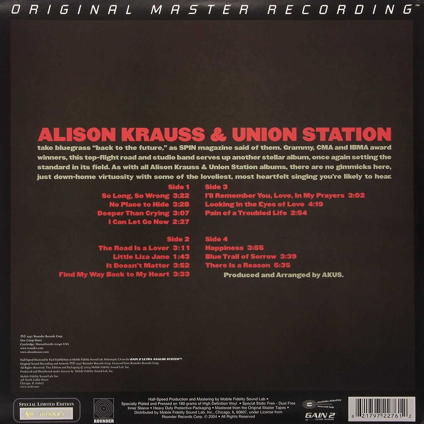 Alison Krauss & Union Station – So Long So Wrong