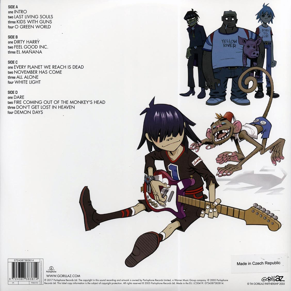 Gorillaz – Demon Days back cover
