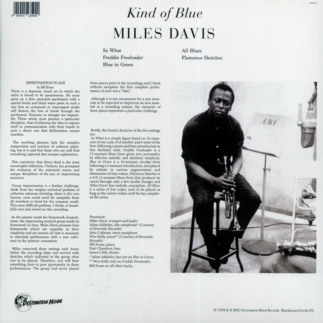 Miles Davis – Kind Of Blue back cover