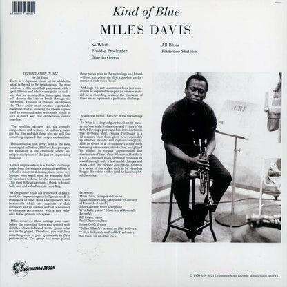 Miles Davis – Kind Of Blue back cover