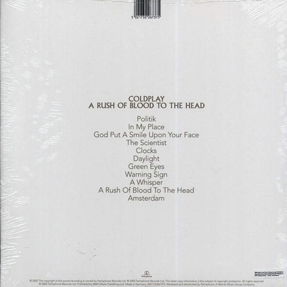 Coldplay – A Rush Of Blood To The Head back cover