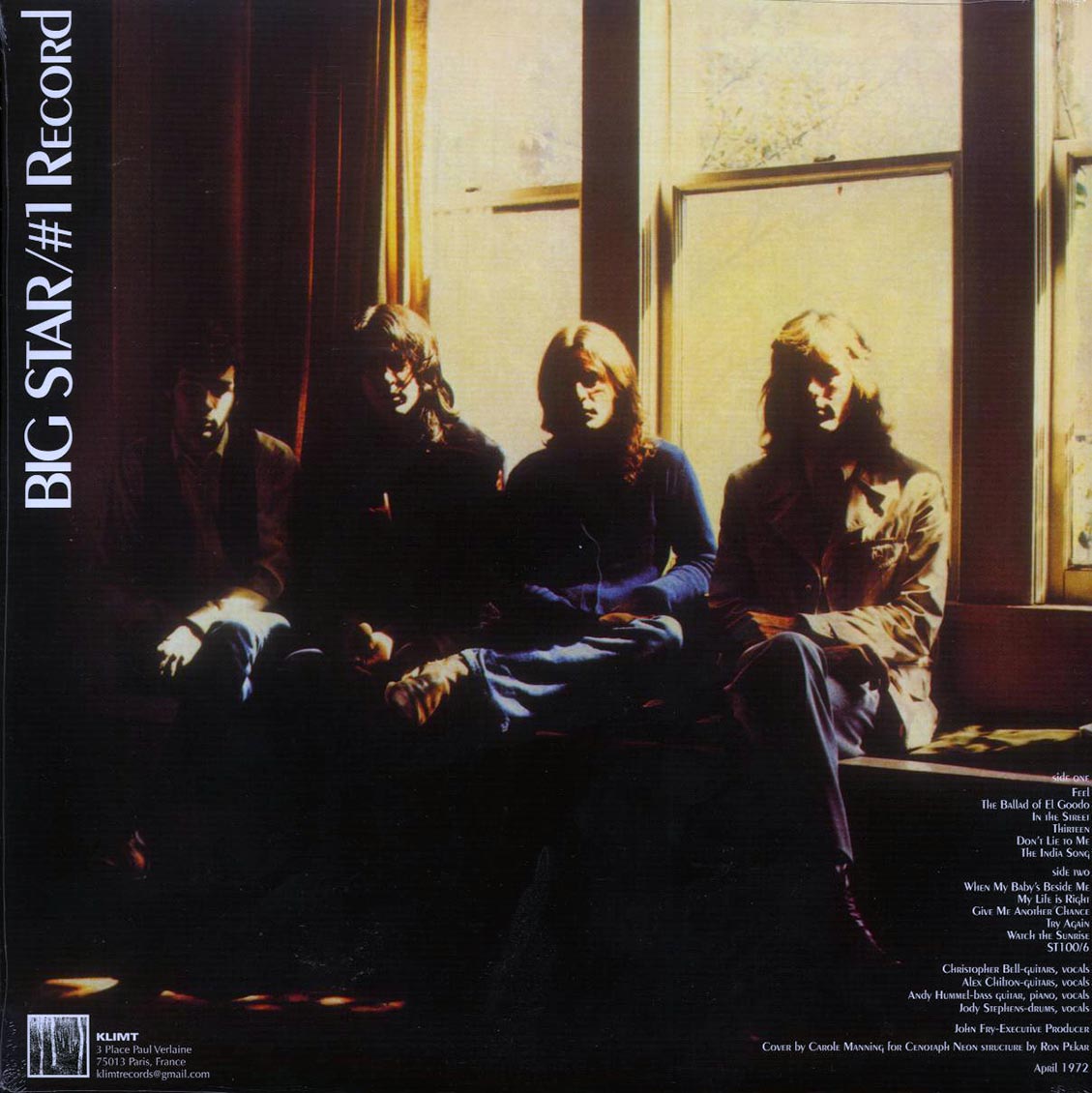 Big Star – #1 Record back cover
