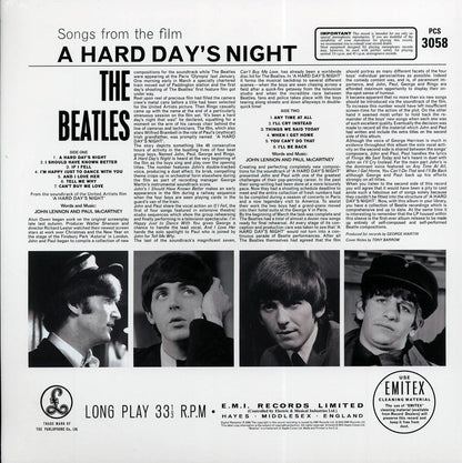 The Beatles – A Hard Day's Night back cover