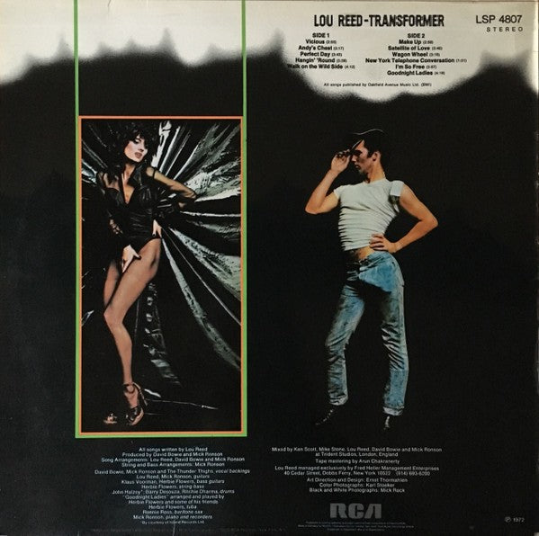 Lou Reed – Transformer back cover