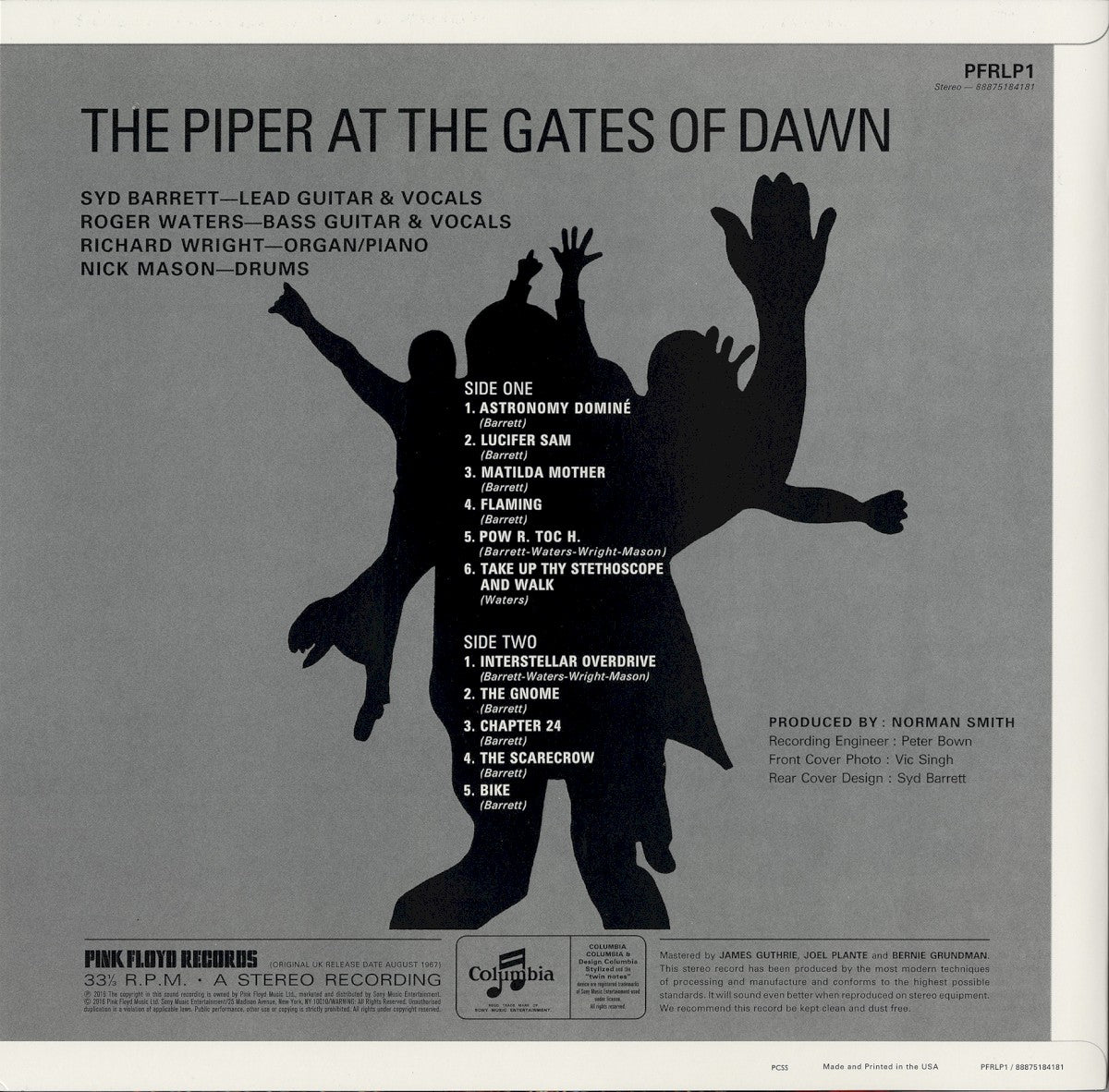 Pink Floyd - The Piper At The Gates Of Dawn back cover - Awesomesince84