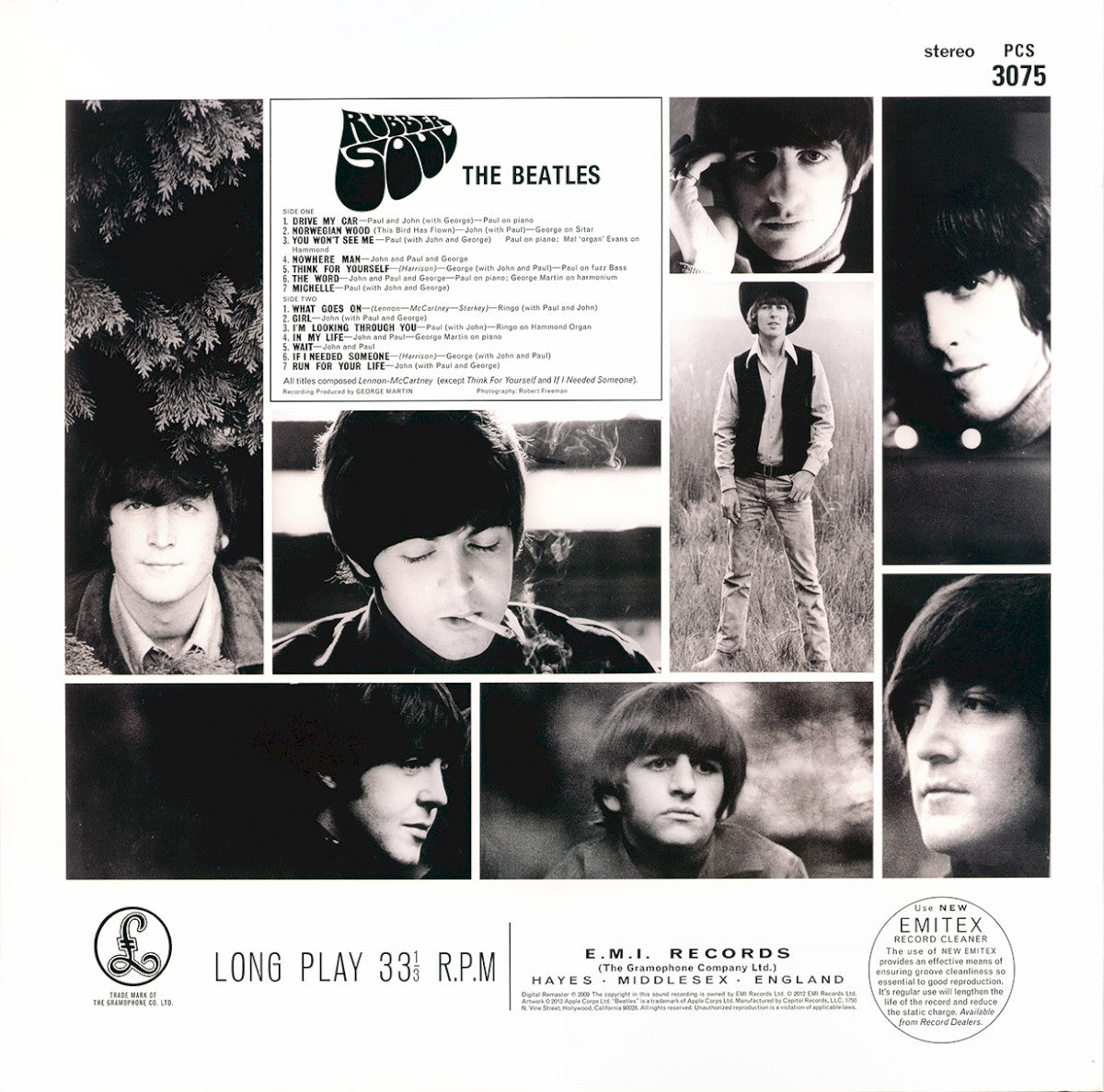 The Beatles - Rubber Soul back cover - Awesomesince84