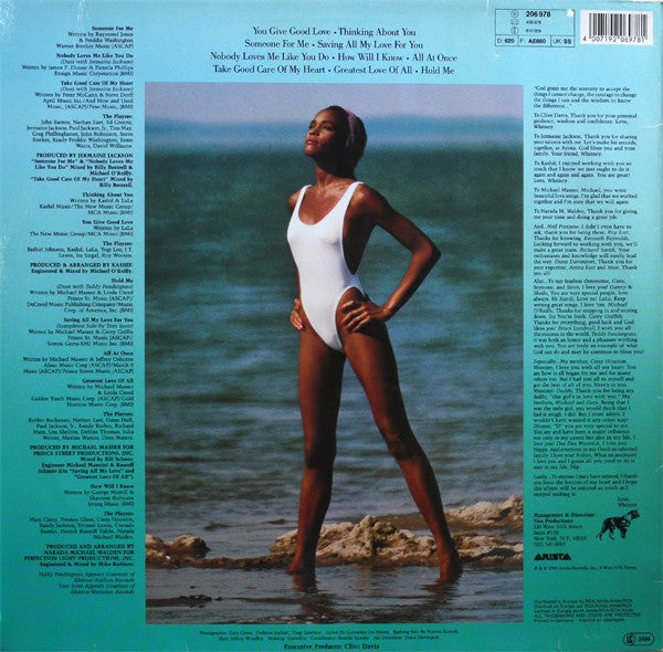 Whitney Houston - Whitney Houston back cover - Awesomesince84