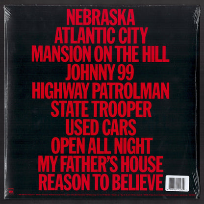Bruce Springsteen - Nebraska back cover - Awesomesince84
