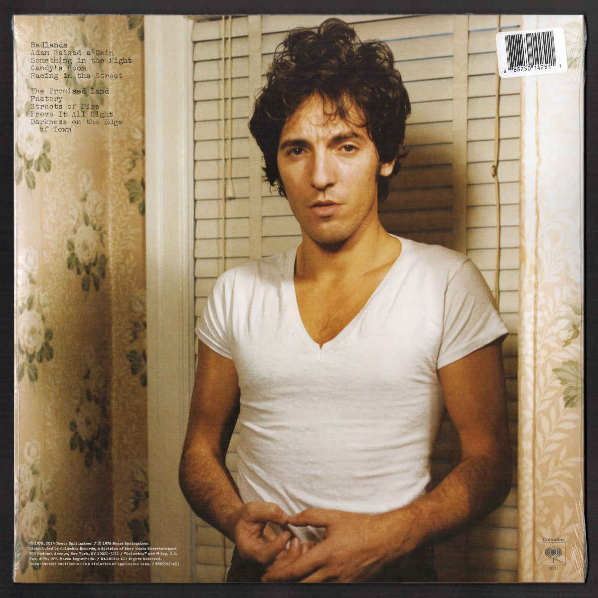 Bruce Springsteen - Darkness On The Edge Of Town back cover - Awesomesince84