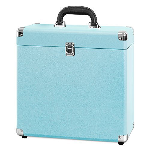 Victrola Vintage Vinyl Record Storage Carrying Case for 30+ Records, Gray - Awesomesince84