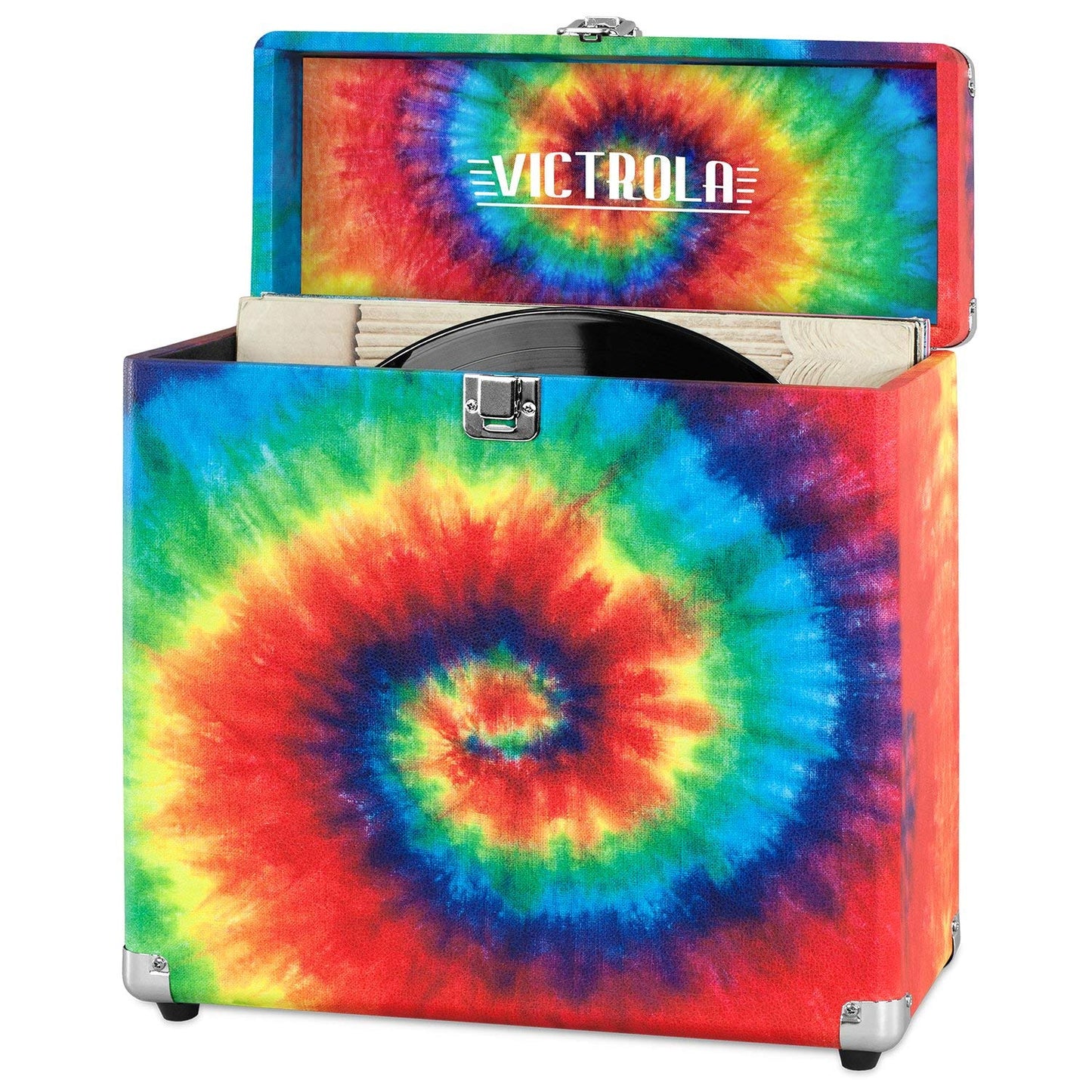 Victrola Vintage Vinyl Record Storage Carrying Case for 30+ Records, Gray - Awesomesince84